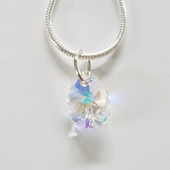 Jewelry - Swarovski crystal clear AB 925 sterling necklace